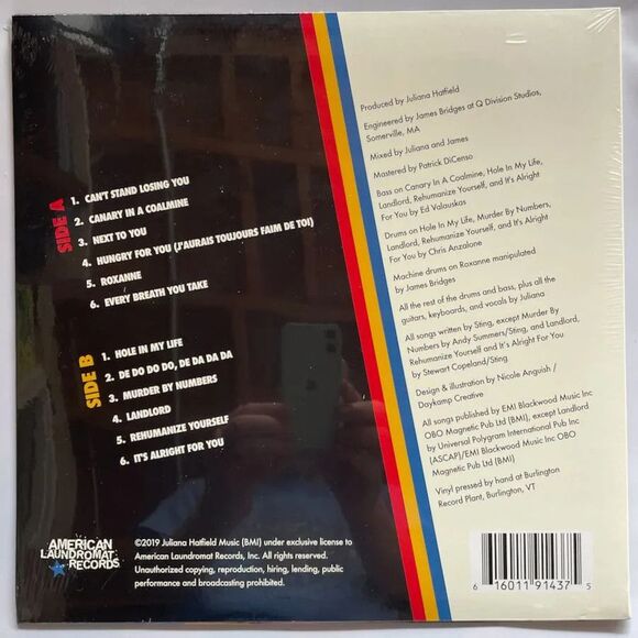 Juliana Hatfield – Sings Police – Vinyl, LP, American Laundromat 2019 NEW SEALED - Picture 2 of 2